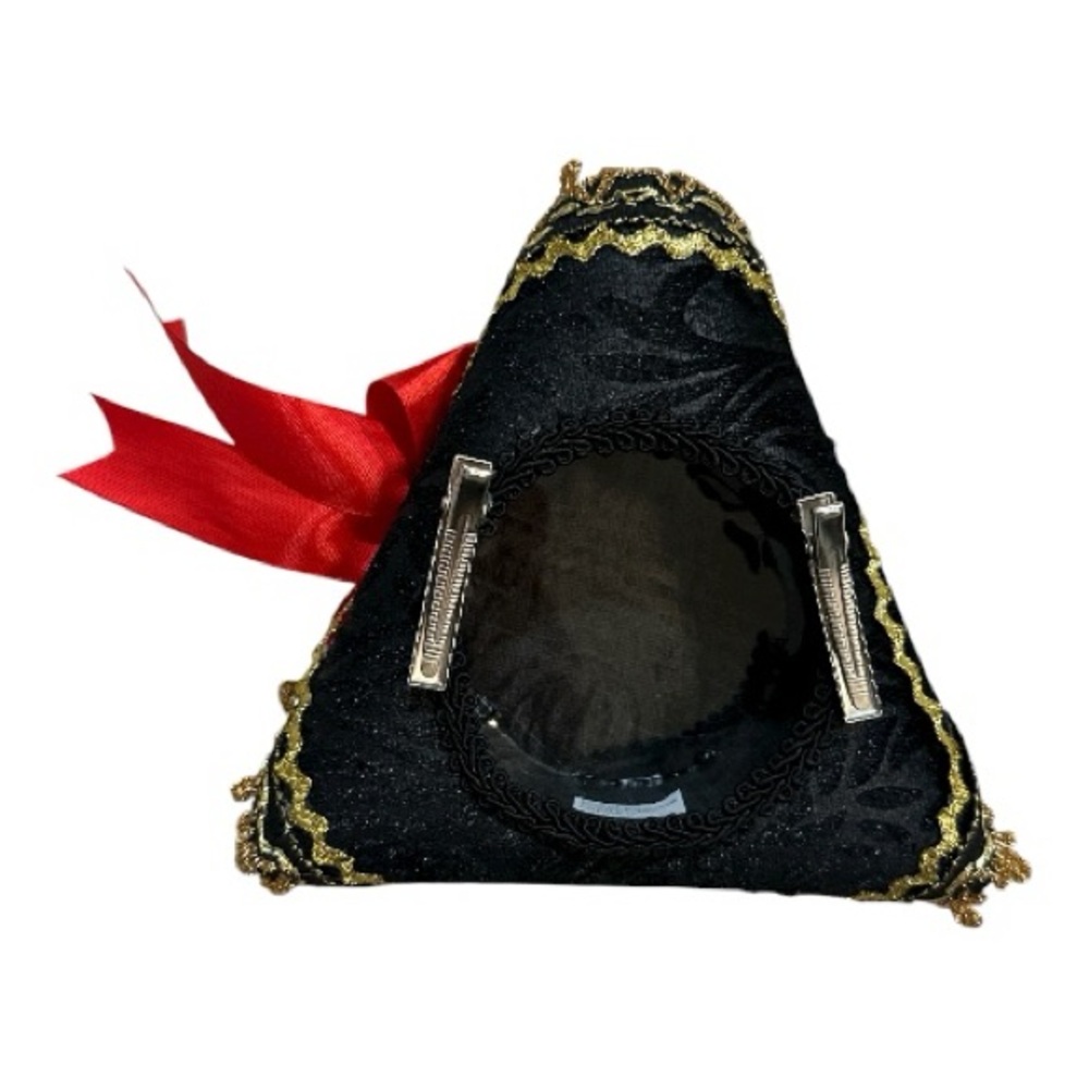 Black Mini Buccaneer Pirate Hat for Adults, Women's No Size Pirate hat costume - Picture 2 of 4
